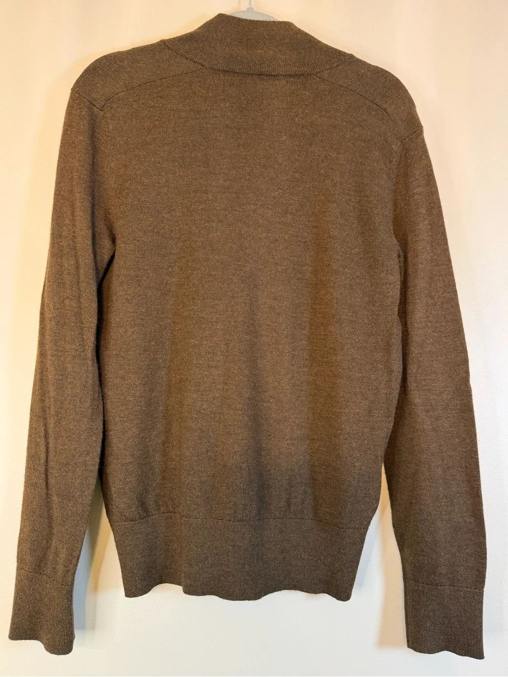 Banana Republic Men's Brown Zip-Up Snap Sweater